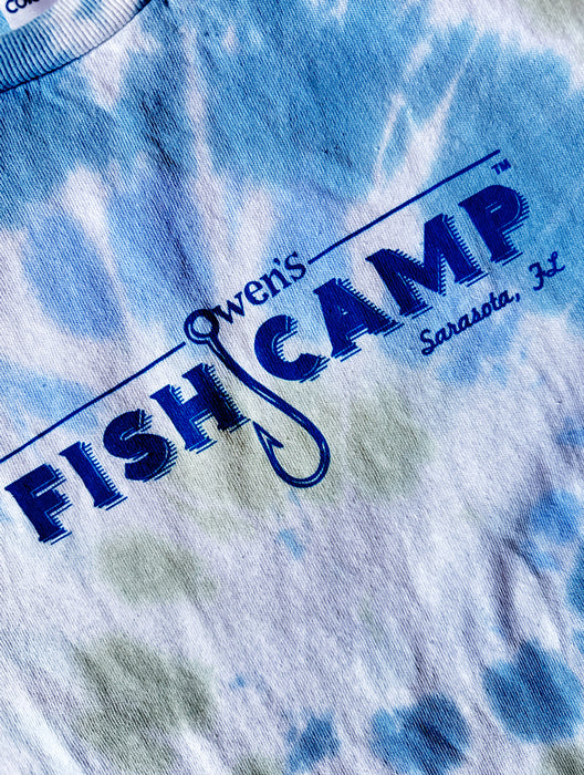 Owen's Fish Camp Youth Tie Dye Tee - Blue/Green