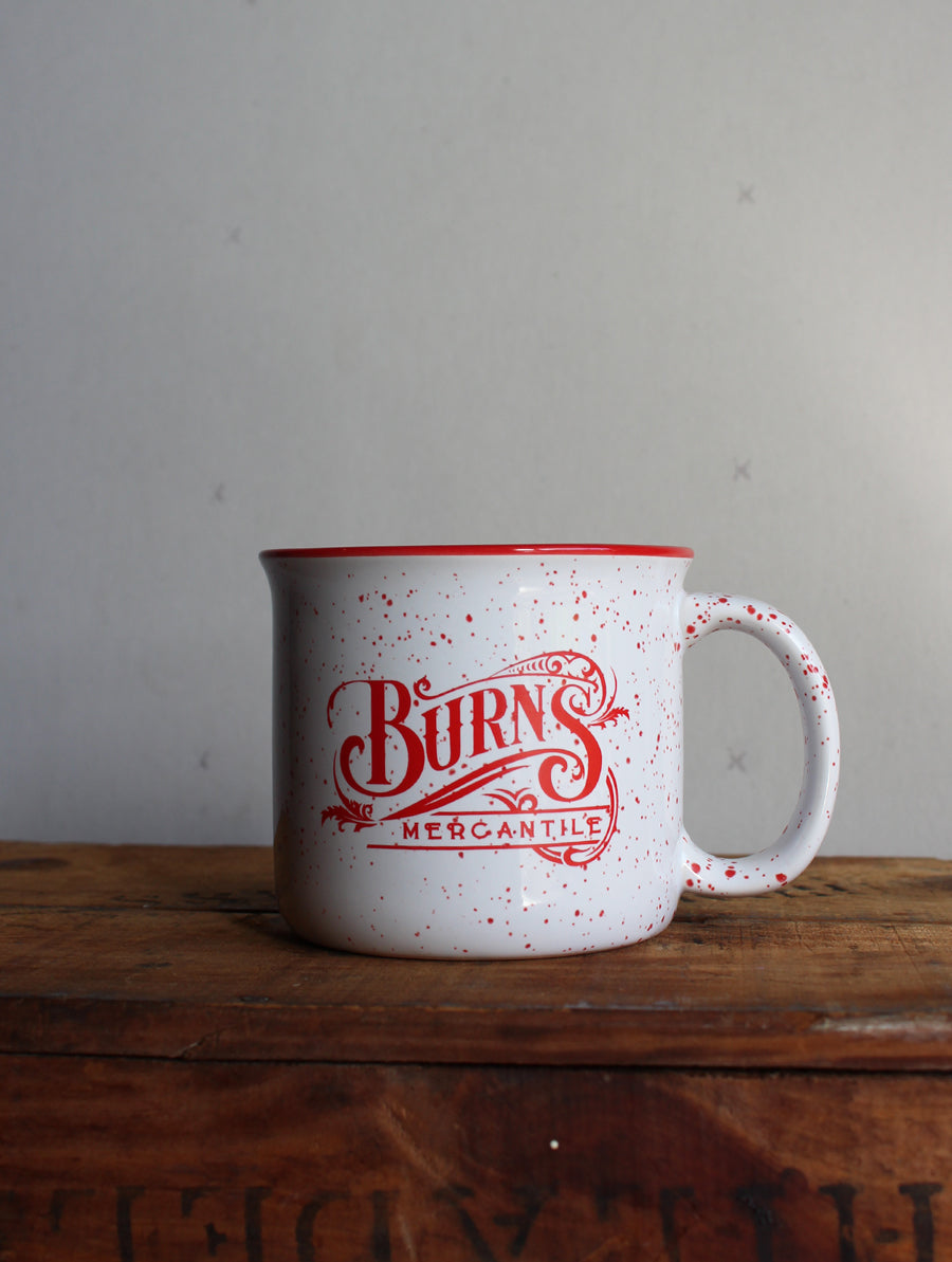 Burns Mercantile Red Speckled Mug