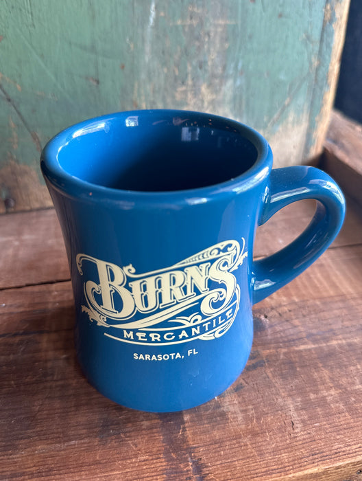 Burns Mercantile Diner Mug - Blue