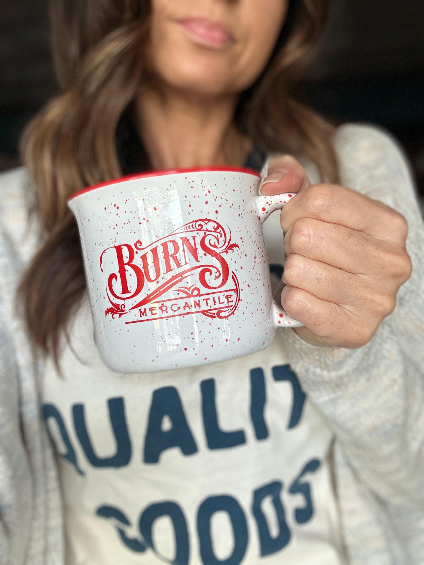 Burns Mercantile Red Speckled Mug