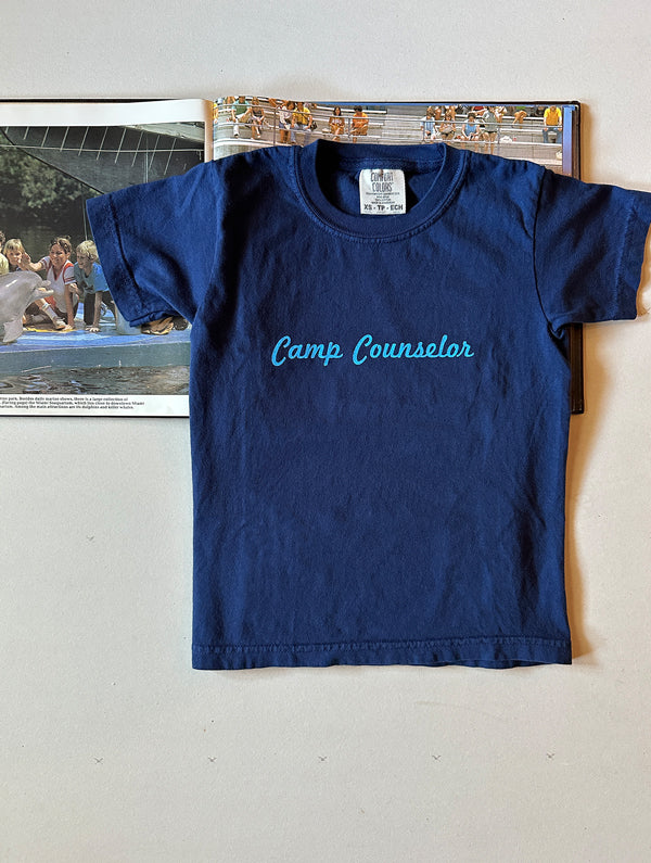 Camp Counselor Kids Tee - Navy