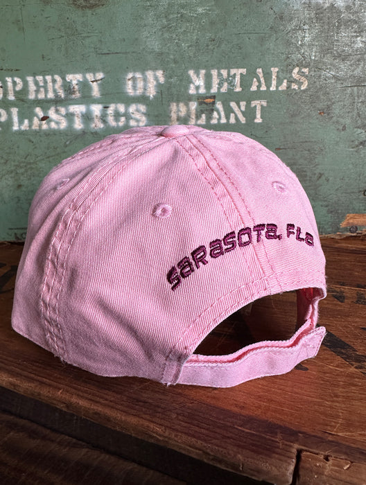Owen's Fish Camp Kids Cap - Pink/Maroon
