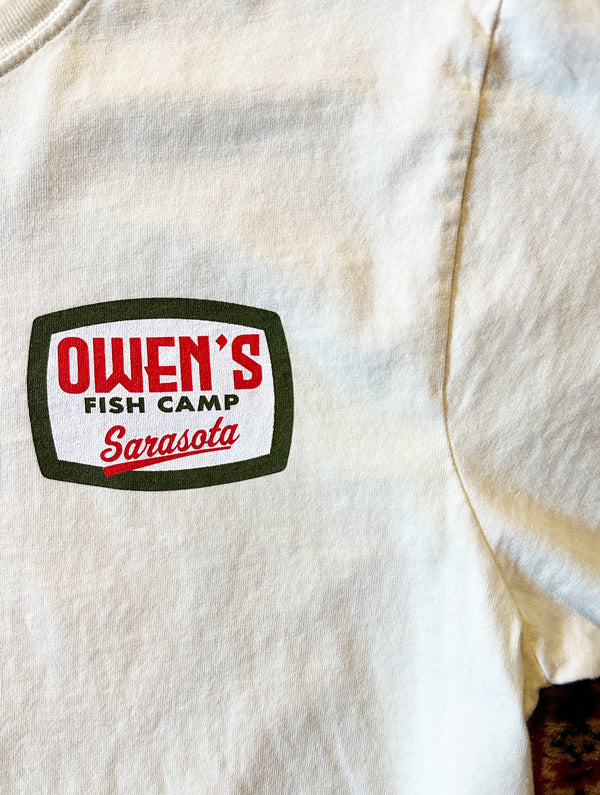 Owen's Fish Camp Ale Label Tee - Cappuccino