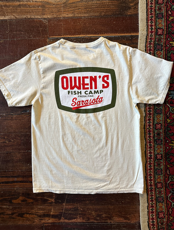 Owen's Fish Camp Ale Label Tee - Cappuccino