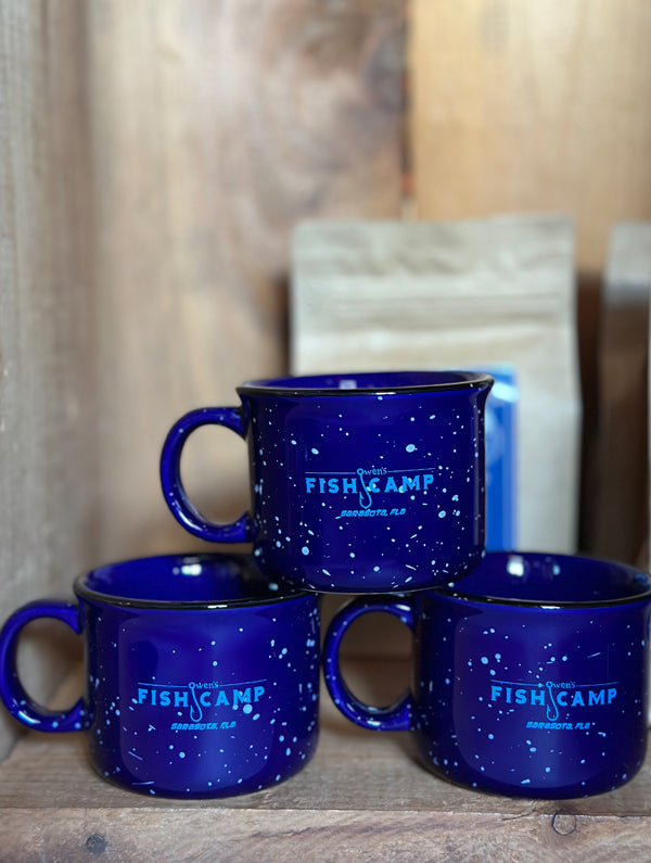 Owen's Fish Camp Mini Mug - Cobalt/Bright Blue