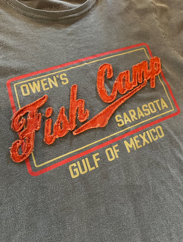 Owen's Fish Camp Camper Stitch Tee - Charcoal