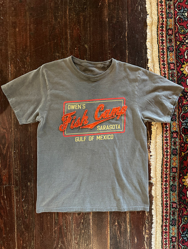 Owen's Fish Camp Camper Stitch Tee - Charcoal