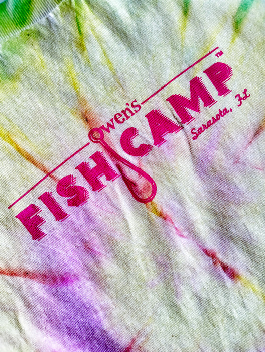 Owen's Fish Camp Youth Tie Dye Tee - Pink
