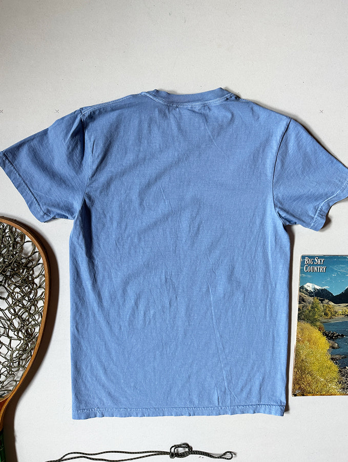 OFC Classic Tee- Washed Denim/White