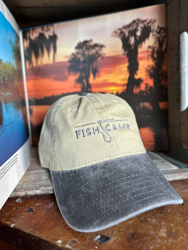 Owen's Fish Camp "Dad" Hat - Olive/Grey