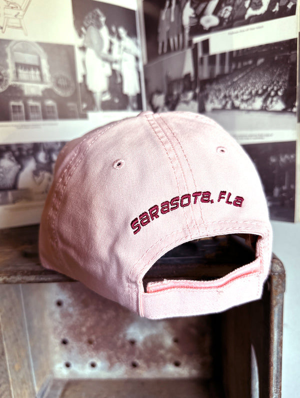 Owen's Fish Camp Dad Hat - Pink/Maroon