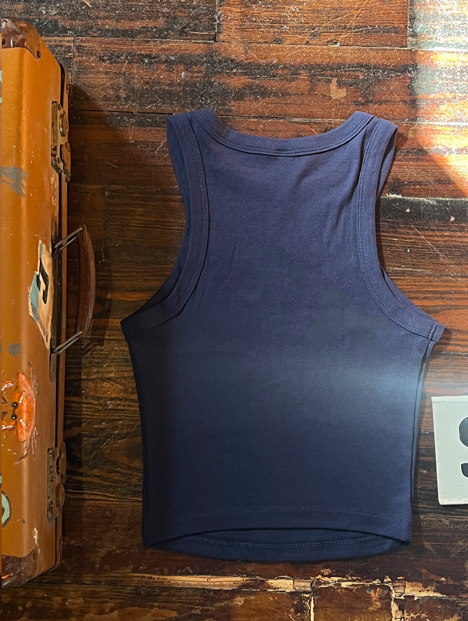OFC Racer Tank -Navy/White