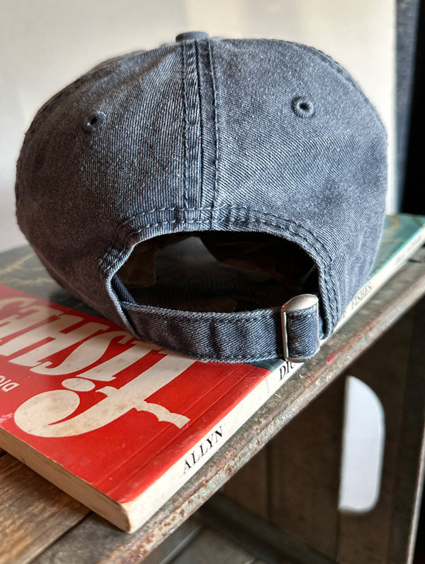 Owen's Fish Camp Script Dad Hat - Faded Blue