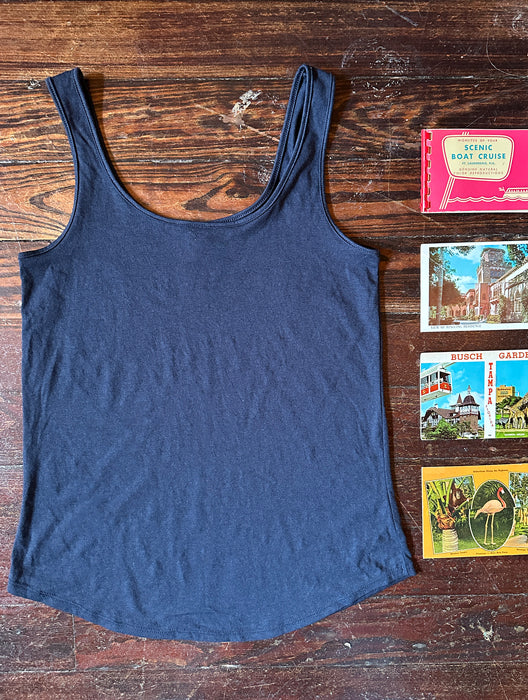 Owen's Fish Camp Women's Relaxed Tank - Navy