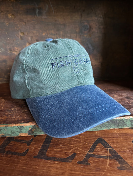 Owen's Fish Camp Kids Cap - Green/Blue