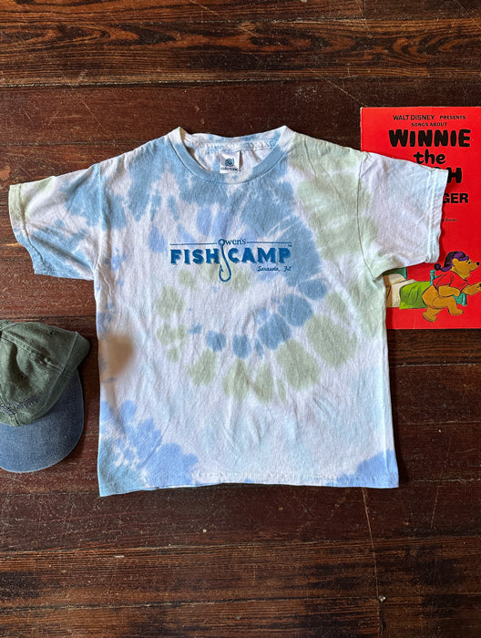 Owen's Fish Camp Youth Tie Dye Tee - Blue/Green