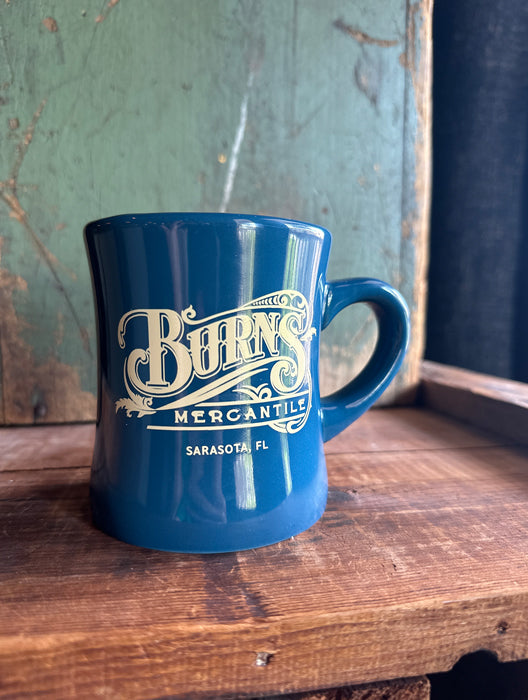 Burns Mercantile Diner Mug - Blue