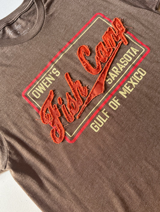 Camper Stitch Tee - Heather Mahogany