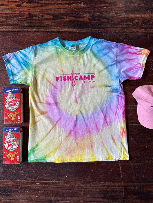 Owen's Fish Camp Youth Tie Dye Tee - Pink