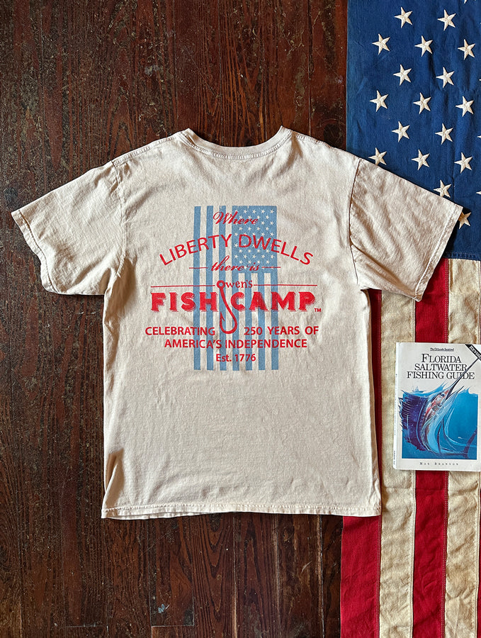 Owen's Fish Camp 250th Year Liberty Tee - Chai