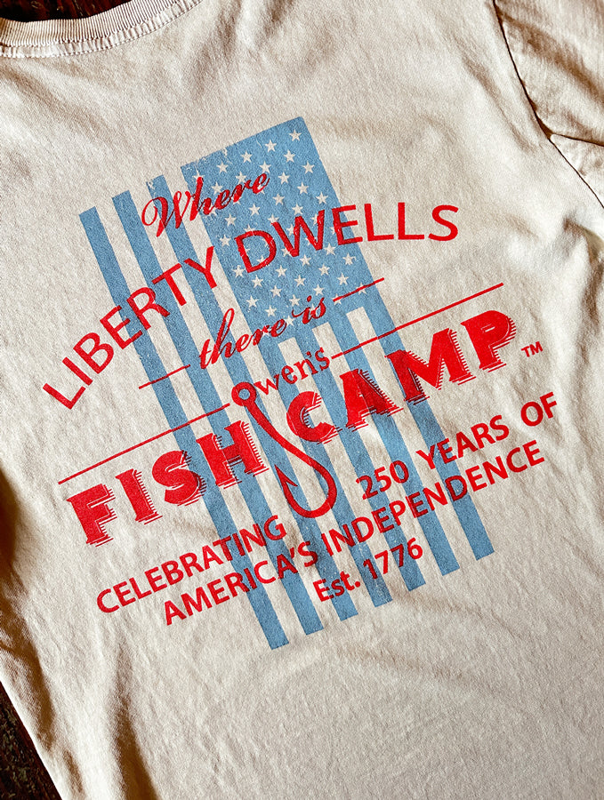Owen's Fish Camp 250th Year Liberty Tee - Chai