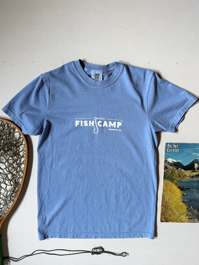 OFC Classic Tee- Washed Denim/White