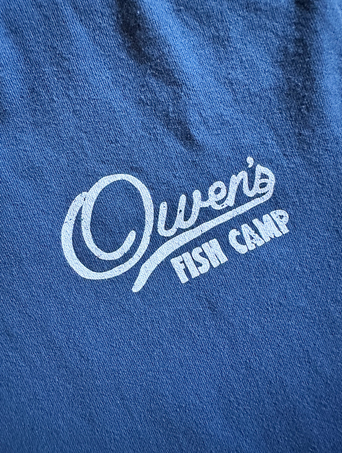 Owen's Fish Camp Neon Sign L/S Tee - Navy