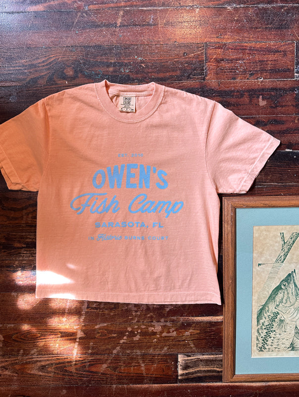 OFC Script Womens Boxy Tee - Peach/Violet