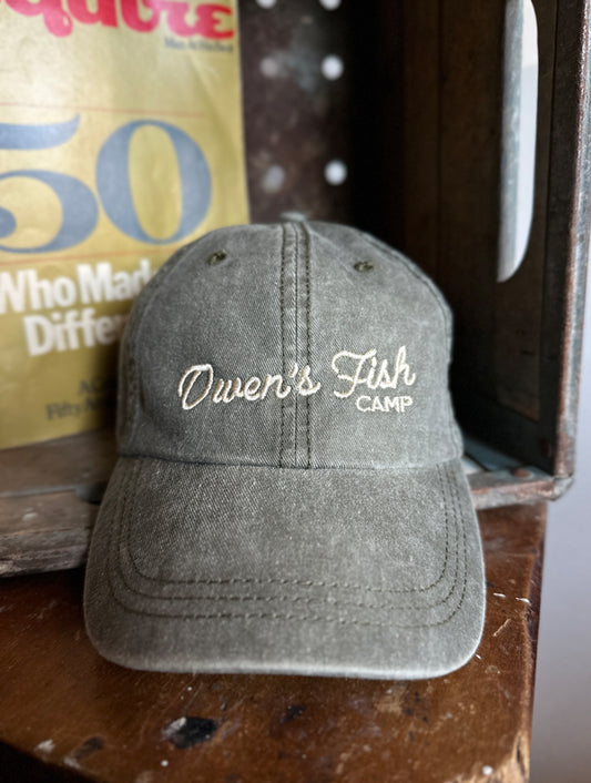 Owen's Fish Camp Script "Dad" Hat - Hunter Green