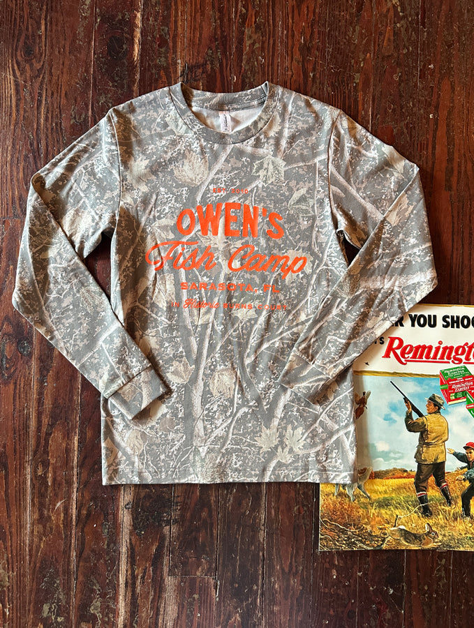 OFC Light Camo L/S Tee - Camo/Orange/Red