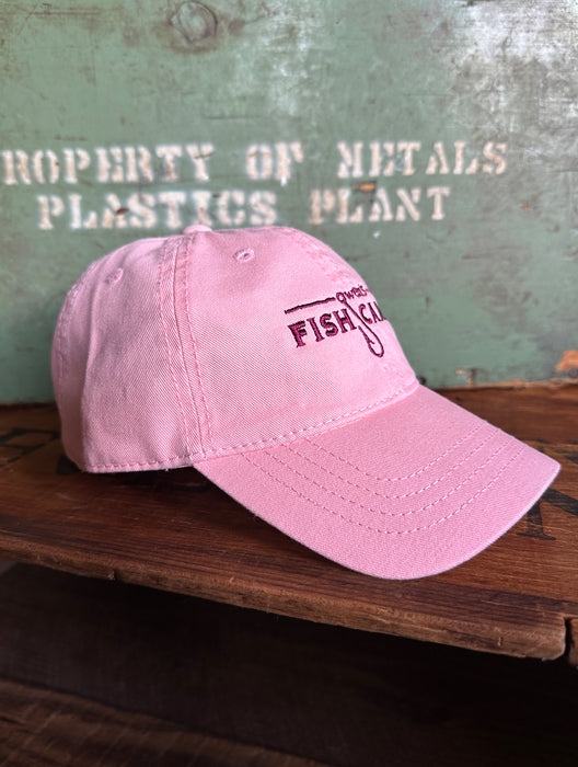 Owen's Fish Camp Kids Cap - Pink/Maroon