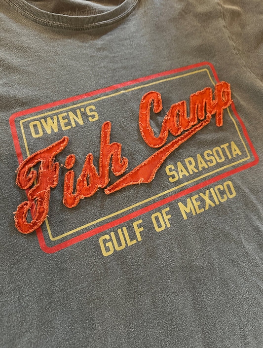 Owen's Fish Camp Camper Stitch Tee - Charcoal