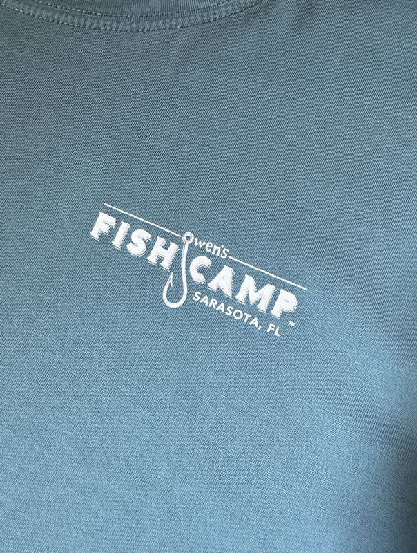 OFC House Sketch Tee - Ice Blue/White