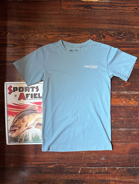 OFC House Sketch Tee - Ice Blue/White