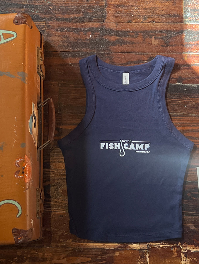 OFC Racer Tank -Navy/White