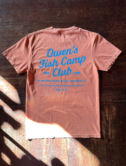 OFC Club Tee - Peach/Light Blue