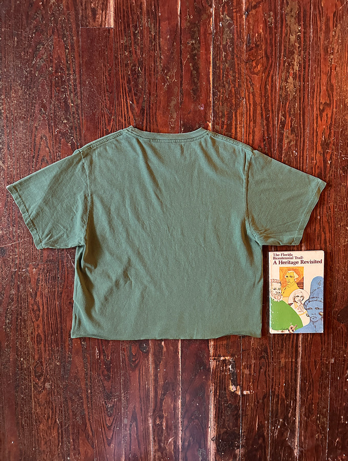 OFC Open 7 Days Womens Cropped Tee - Basil/Pink