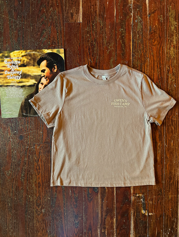 Ruth on Fish Low Country Women's Tee - Latte/Butter